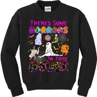 Theres Some Horrors In This House Ghost Pumpkin Halloween Kids Sweatshirt