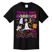 Theres Some Horrors In This House Ghost Pumpkin Halloween Kids T-Shirt