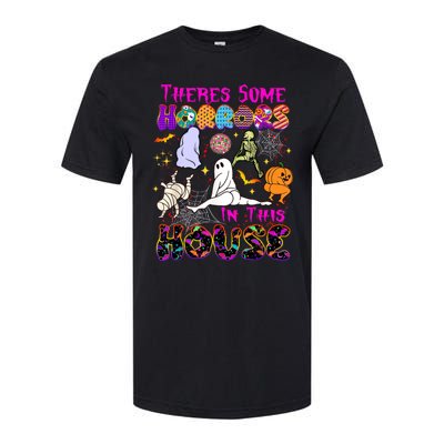 Theres Some Horrors In This House Ghost Pumpkin Halloween Softstyle® CVC T-Shirt