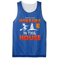 There's Some Horrors In This House Funny Humor Halloween Mesh Reversible Basketball Jersey Tank