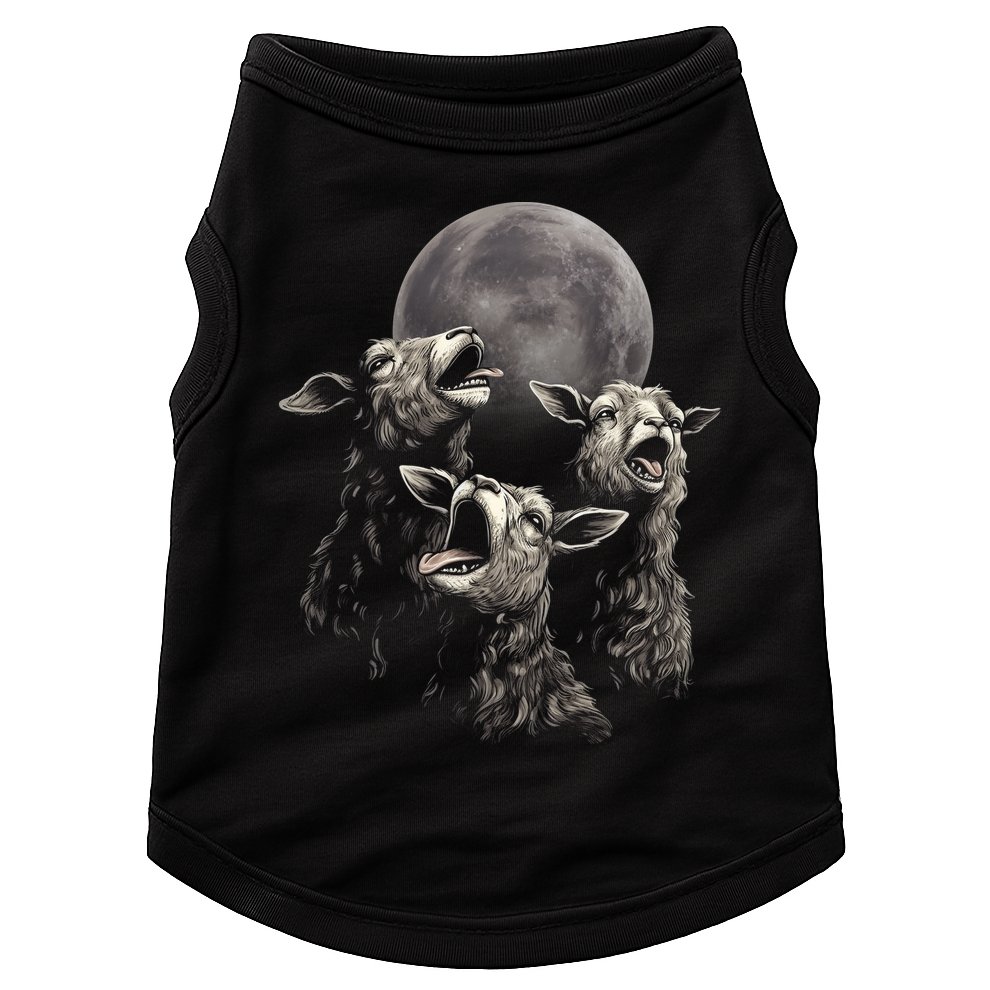Three Sheeps Howling To The Moon Doggie Tank