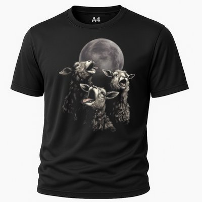 Three Sheeps Howling To The Moon Performance Shirt