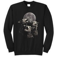 Three Sheeps Howling To The Moon Sweatshirt