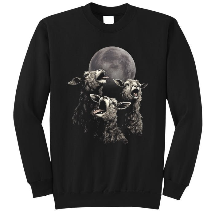 Three Sheeps Howling To The Moon Sweatshirt