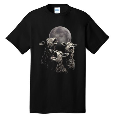 Three Sheeps Howling To The Moon Tall T-Shirt