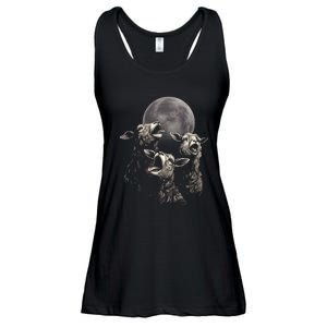 Three Sheeps Howling To The Moon Ladies Essential Flowy Tank