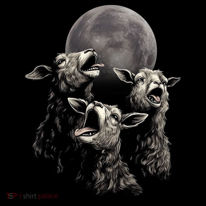 Three Sheeps Howling To The Moon 16 in Basic Backpack