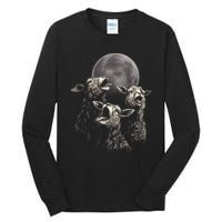 Three Sheeps Howling To The Moon Tall Long Sleeve T-Shirt