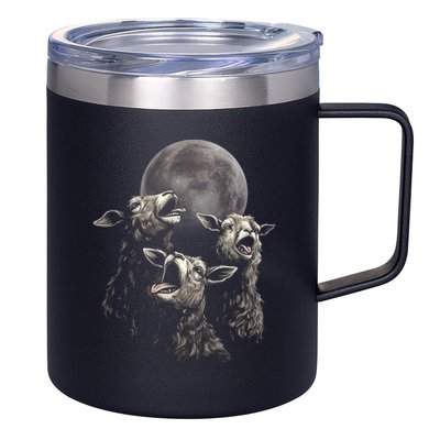Three Sheeps Howling To The Moon 12oz Stainless Steel Coffee Mug