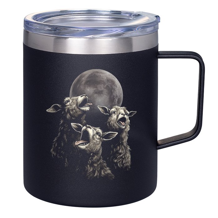 Three Sheeps Howling To The Moon 12oz Stainless Steel Coffee Mug