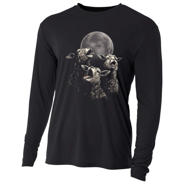 Three Sheeps Howling To The Moon Cooling Performance Long Sleeve Crew