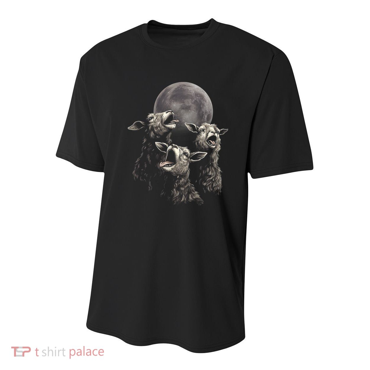 Three Sheeps Howling To The Moon Youth Performance Sprint T-Shirt