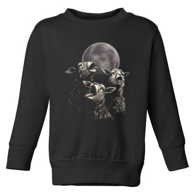 Three Sheeps Howling To The Moon Toddler Sweatshirt