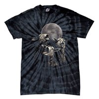 Three Sheeps Howling To The Moon Tie-Dye T-Shirt