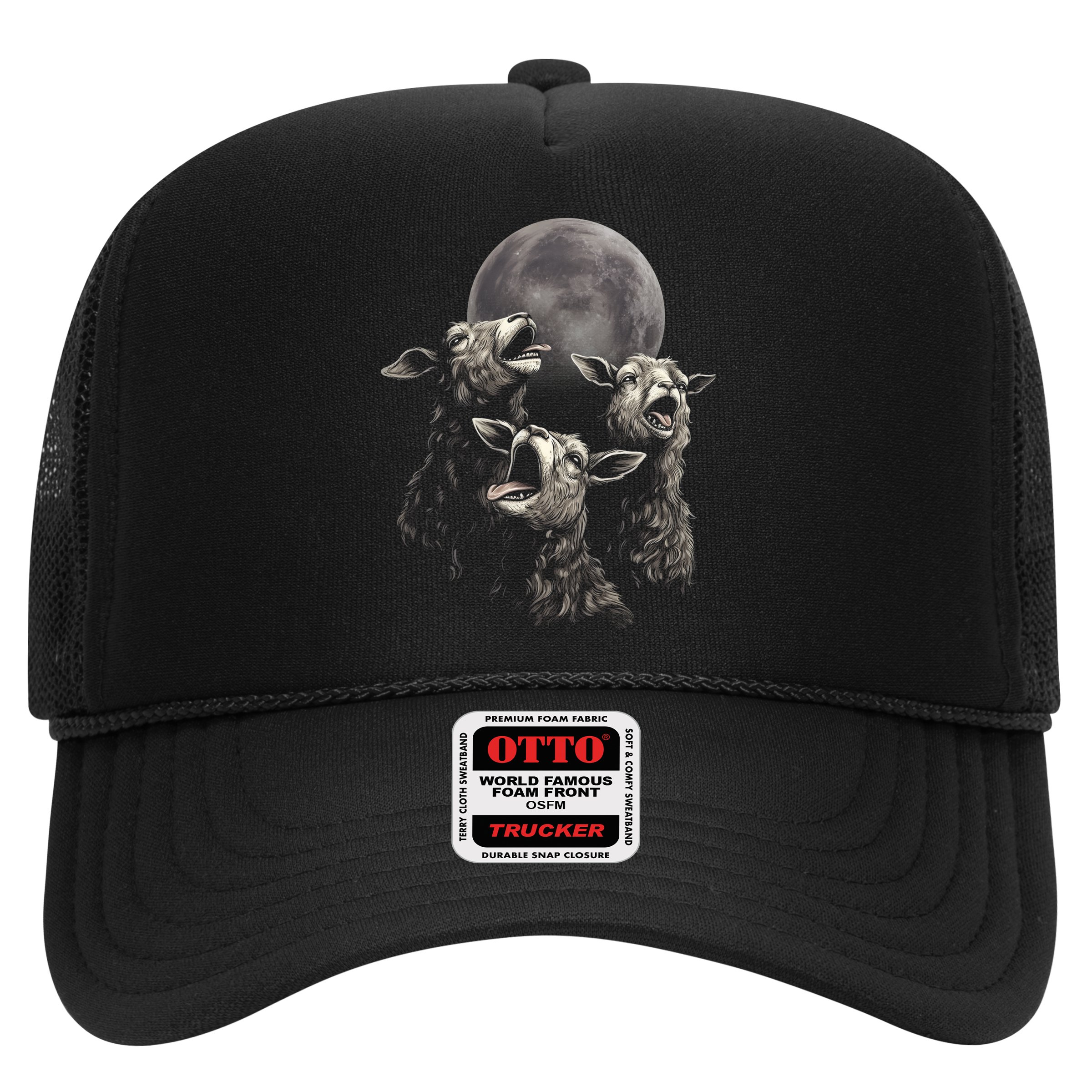 Three Sheeps Howling To The Moon Hat