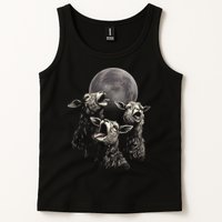 Three Sheeps Howling To The Moon Tank Top