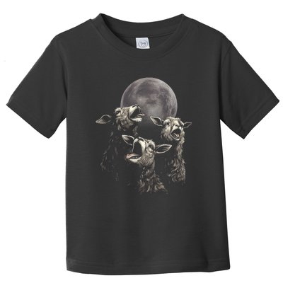 Three Sheeps Howling To The Moon Toddler T-Shirt