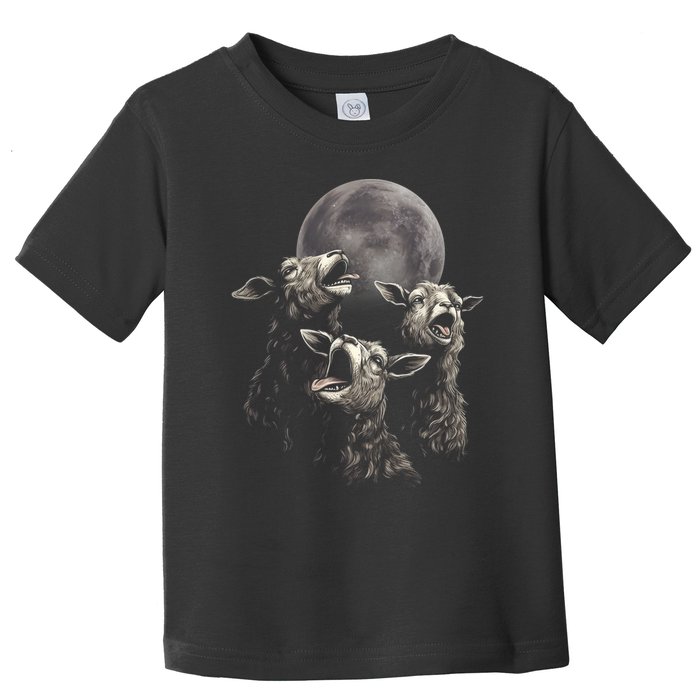 Three Sheeps Howling To The Moon Toddler T-Shirt