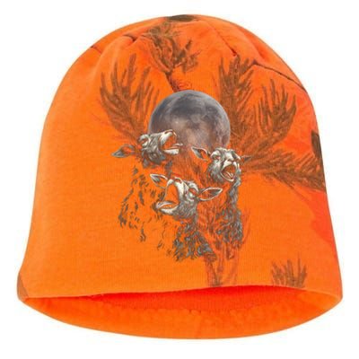 Three Sheeps Howling To The Moon Kati - Camo Knit Beanie