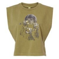 Three Sheeps Howling To The Moon Garment-Dyed Women's Muscle Tee