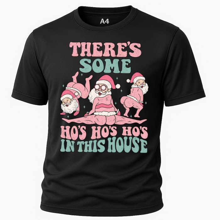 Theres Some Hos In This House Funny Santa Twerk Christmas Performance Shirt