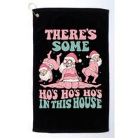 Theres Some Hos In This House Funny Santa Twerk Christmas Golf Towel