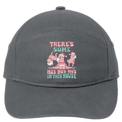 Theres Some Hos In This House Funny Santa Twerk Christmas 7-Panel Snapback Hat