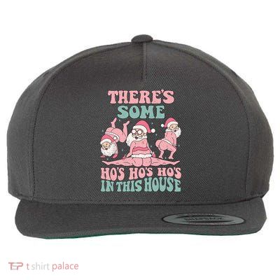 Theres Some Hos In This House Funny Santa Twerk Christmas Wool Snapback Cap
