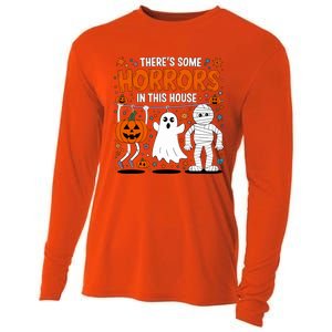 ThereS Some Horrors In This House Halloween Party Costume Gift Cooling Performance Long Sleeve Crew