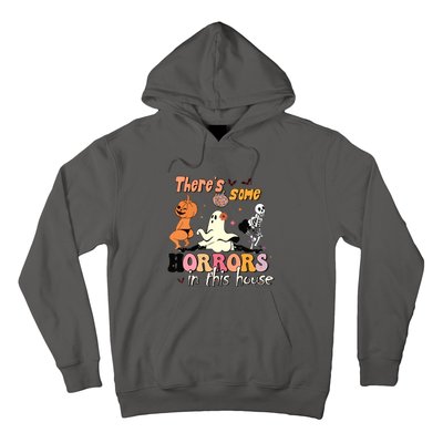 Theres Some Horrors In This House Halloween Funny Ghost Pumpkin Gift Hoodie