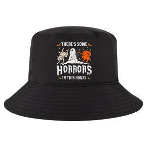 Theres Some Horrors In This House Ghost Pumpkin Halloween Cool Comfort Performance Bucket Hat