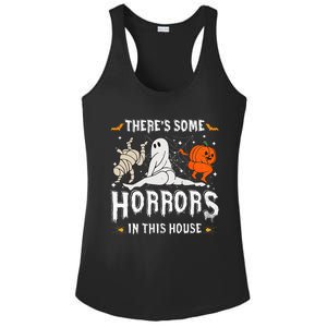 Theres Some Horrors In This House Ghost Pumpkin Halloween Ladies PosiCharge Competitor Racerback Tank