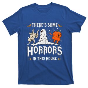 Theres Some Horrors In This House Ghost Pumpkin Halloween T-Shirt