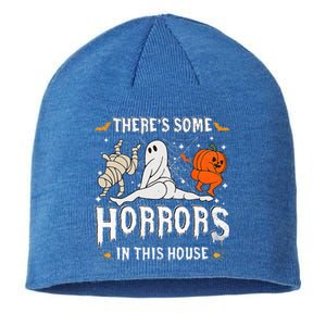 Theres Some Horrors In This House Ghost Pumpkin Halloween Sustainable Beanie