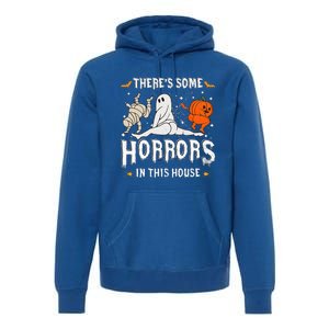 Theres Some Horrors In This House Ghost Pumpkin Halloween Premium Hoodie