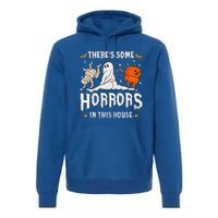 Theres Some Horrors In This House Ghost Pumpkin Halloween Premium Hoodie