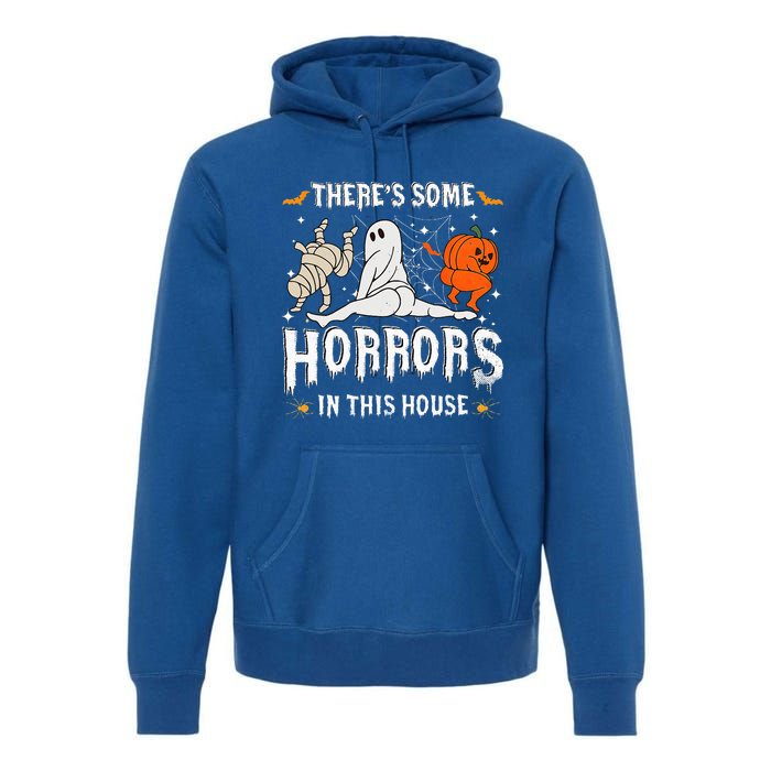 Theres Some Horrors In This House Ghost Pumpkin Halloween Premium Hoodie