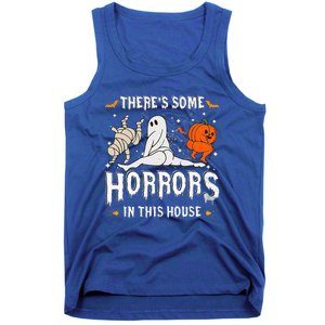 Theres Some Horrors In This House Ghost Pumpkin Halloween Tank Top