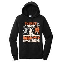 ThereS Some Horrors In This House Ghost Pumpkin Halloween Women's Pullover Hoodie