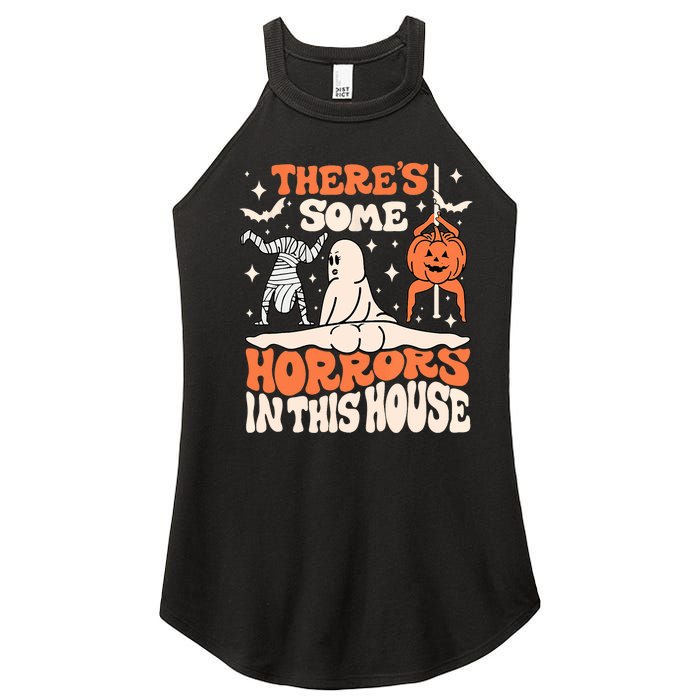 ThereS Some Horrors In This House Ghost Pumpkin Halloween Women's Perfect Tri Rocker Tank