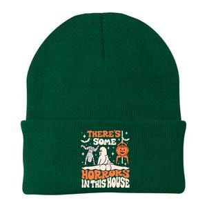 ThereS Some Horrors In This House Ghost Pumpkin Halloween Knit Cap Winter Beanie