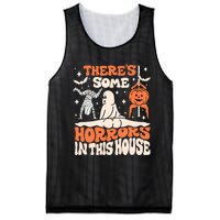 ThereS Some Horrors In This House Ghost Pumpkin Halloween Mesh Reversible Basketball Jersey Tank