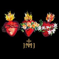 Three Sacred Hearts Of Jesus Mary Joseph Jmj Catholic 16 in Basic Backpack