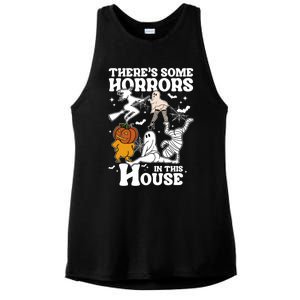 ThereS Some Horrors In This House Retro Halloween Dancing Meaningful Gift Ladies PosiCharge Tri-Blend Wicking Tank