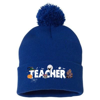 Teacher School Halloween Great Gift Pom Pom 12in Knit Beanie