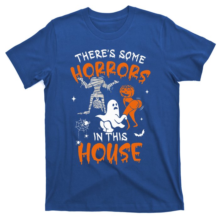 Theres Some Horrors In This House Ghost Pumpkin Halloween T-Shirt