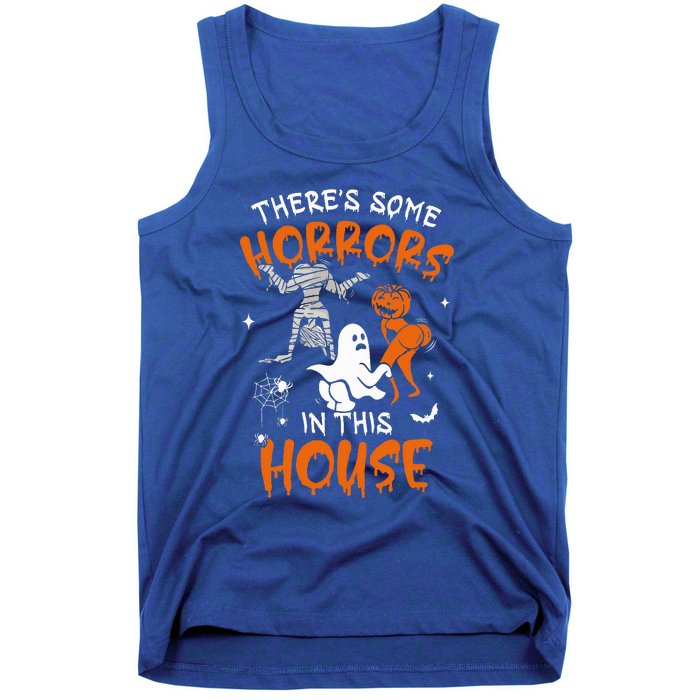 Theres Some Horrors In This House Ghost Pumpkin Halloween Tank Top