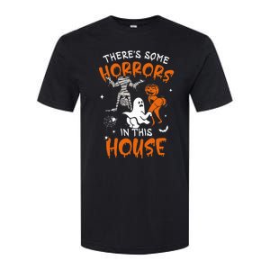 Theres Some Horrors In This House Ghost Pumpkin Halloween Softstyle CVC T-Shirt