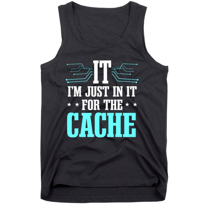 Tech Support Help Desk It Cache Call Center Agent Tank Top