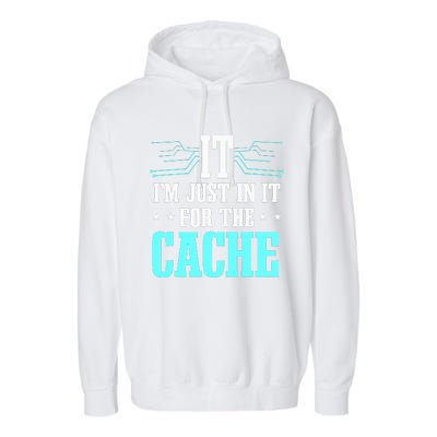 Tech Support Help Desk It Cache Call Center Agent Garment-Dyed Fleece Hoodie